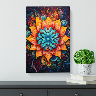 Mandala Expressionism Art - Wrapped Canvas