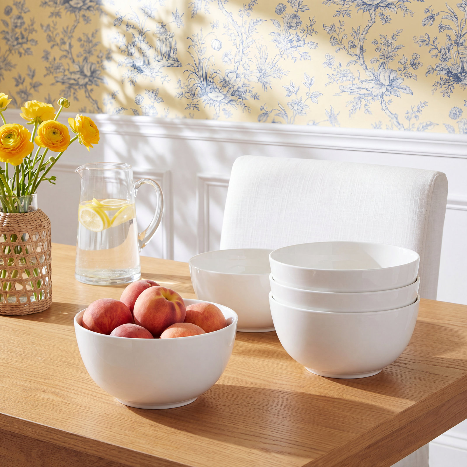 Fitz And Floyd Nevaeh White Deep Serving Bowl, 72-Oz
