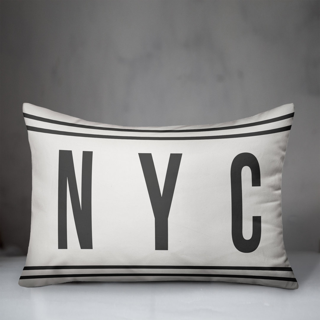 NYC NYC Stripes Lumbar Pillow Designs Direct Creative Group