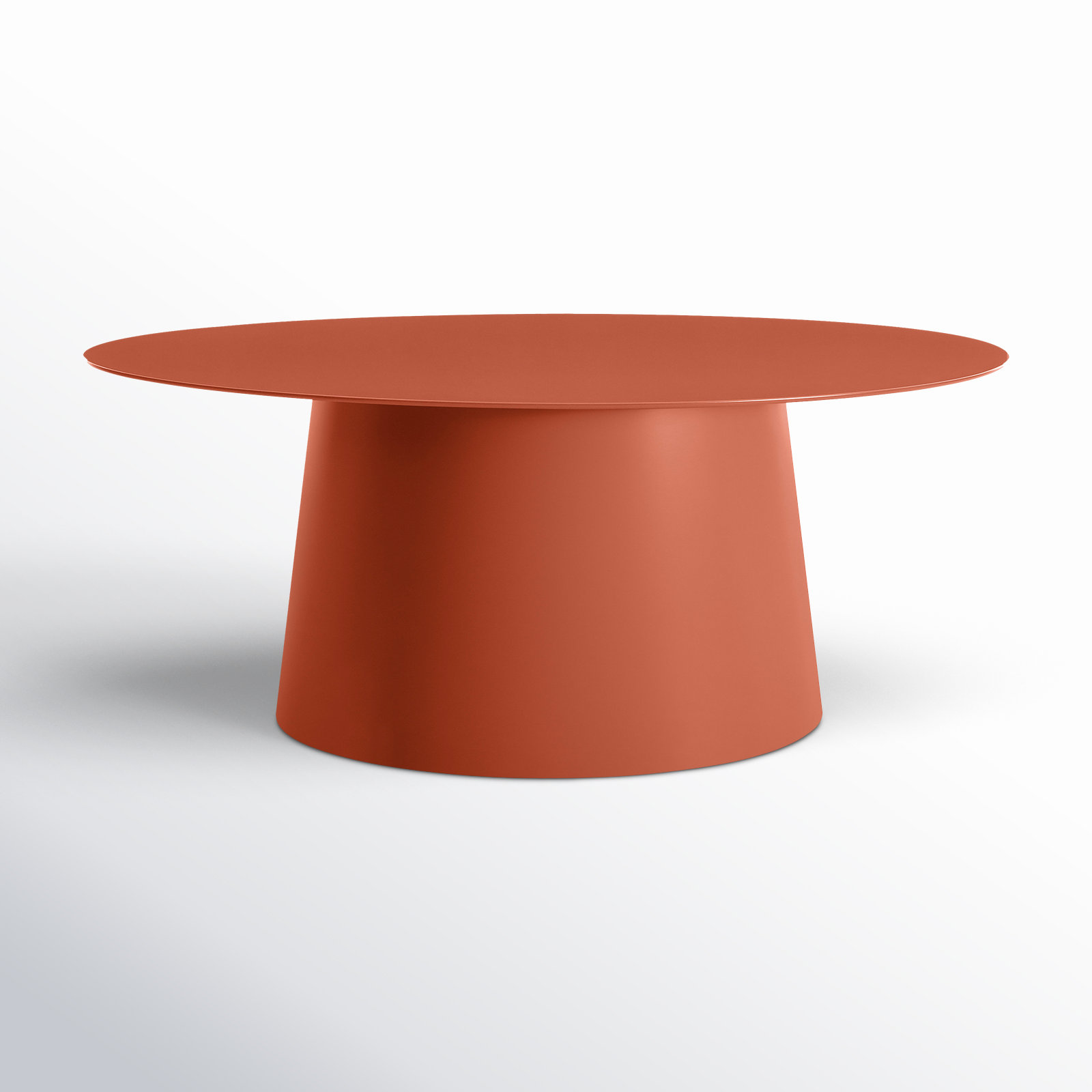 Circula Single Coffee Table, 15" H x 36" L x 36" W, Tomato