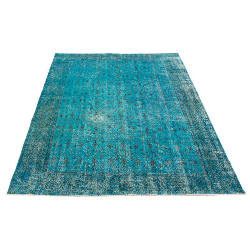 Tapis unique en laine noué à la main 7 pi 1 po x 10 pi 5 po nouvel âge Korhonen