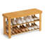 8 Pair Shoe Storage Bench, 3-Tier Bamboo Shoe Rack Bench-423022995