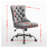 A&A Furniture Modern Velvet Home Office Chair, Tufted Button Upholstered Adjustable Swivel Desk Chair with Golden Metal Base, Purple-1198846135-1198846130-1198846128