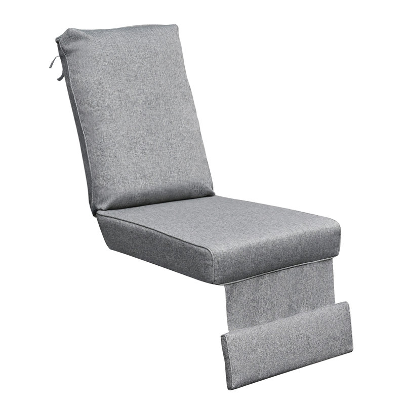 Coussin de chaise inclinable d'extérieur 5,5 po, gris, Gris