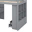 Lit mezzanine double avec tablettes, lumière DEL et bureau d'écriture-926410042