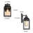 1- Light Matte Black Lantern Outdoor Wall Sconce