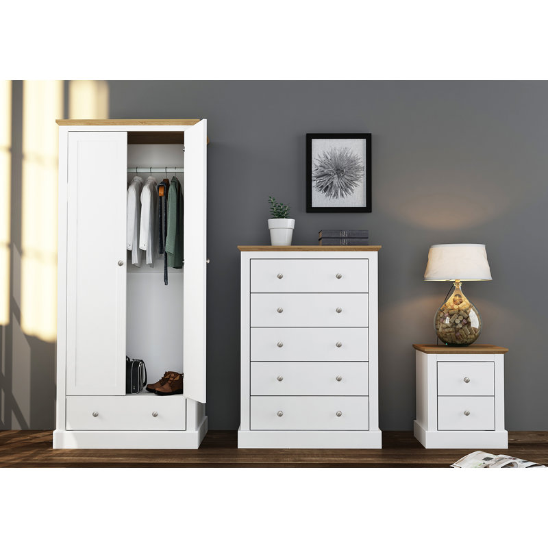 Artur 79cm W 5 - Drawer Chest of Drawers, White