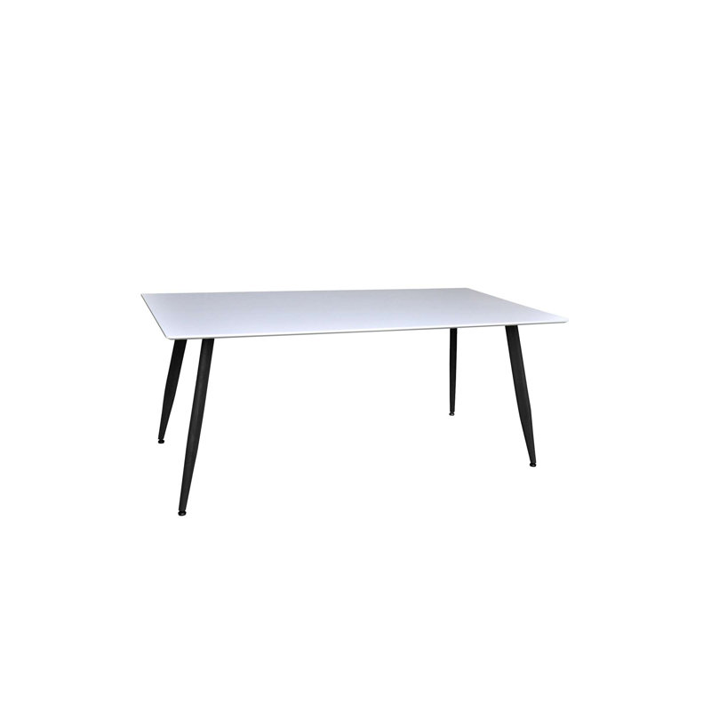 Polar Metal Base Dining Table, Black, H75 x L180 x W90 cm