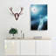 Astronaut by the Moon in Abstract - Wrapped Canvas-55315391