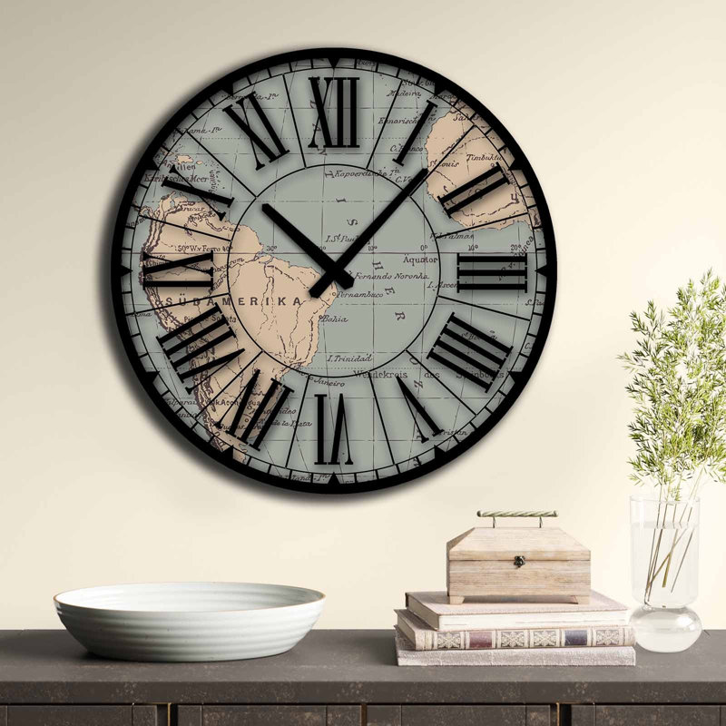 Horloge murale élégante Elegant, 19,7 pouces de diamètre | 100% panneau de fibres à densité moyenne, épaisseur: 0,2 pouce | Design minimaliste élégant pour la décoration de la maison et du bureau | Parfait pour le salon, la chambre à coucher et 