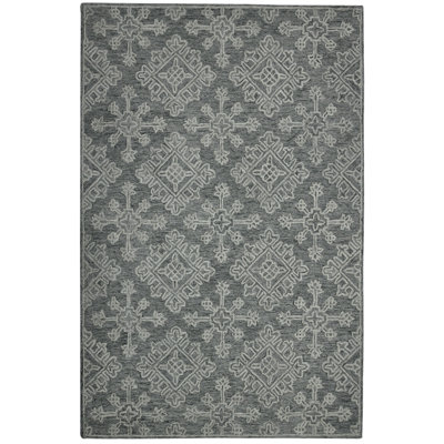 Laurent Hand-Tufted Geometric Natural Wool Area Rug