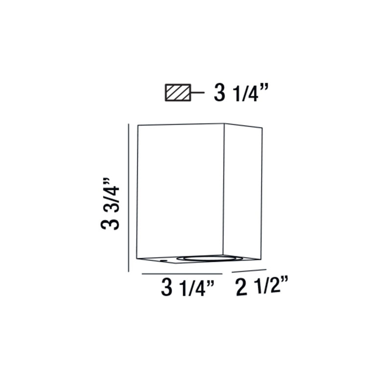 Trek LED Wall Light, Aluminum