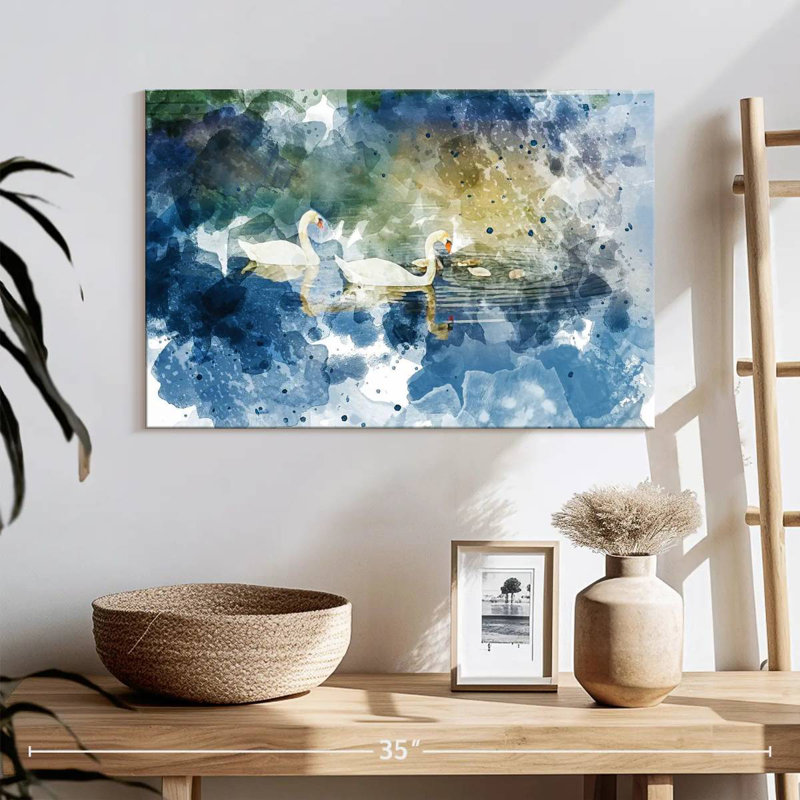 Brampt Wooing Swans, 16" H x 24" W