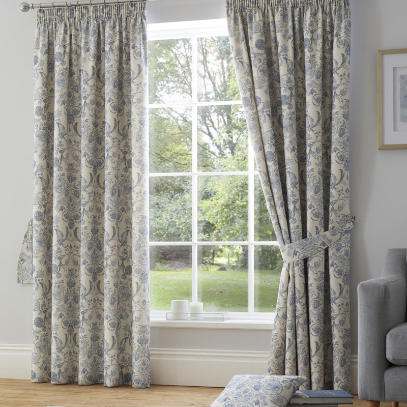 Averie Cotton Room Darkening Curtain Pair, Width 168 x Drop 183cm