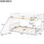 Lit double superposé au-dessus avec glissade pratique et blanc - construction compacte polyvalente
