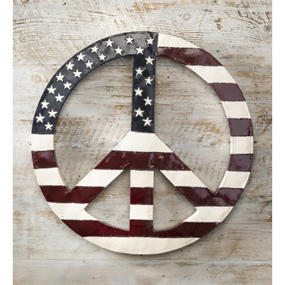 Décoration murale drapeau américain «Peace»