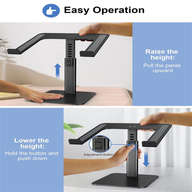 Metal Stackable Monitor Stand, Black