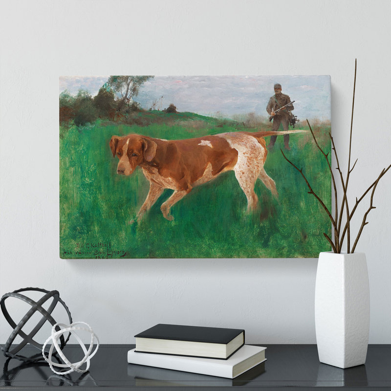 Hound On The Hunt by Bruno Liljefors - Wrapped Canvas, 35cm H x 50cm W x 3cm D