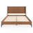 Queen Size Mid-Century Modern Bamboo Platform Bed Frame with Rounded Corner Headboard, Solid Wood Slat Support, No Box Spring Needed, Brown.-1961840425-1961840424