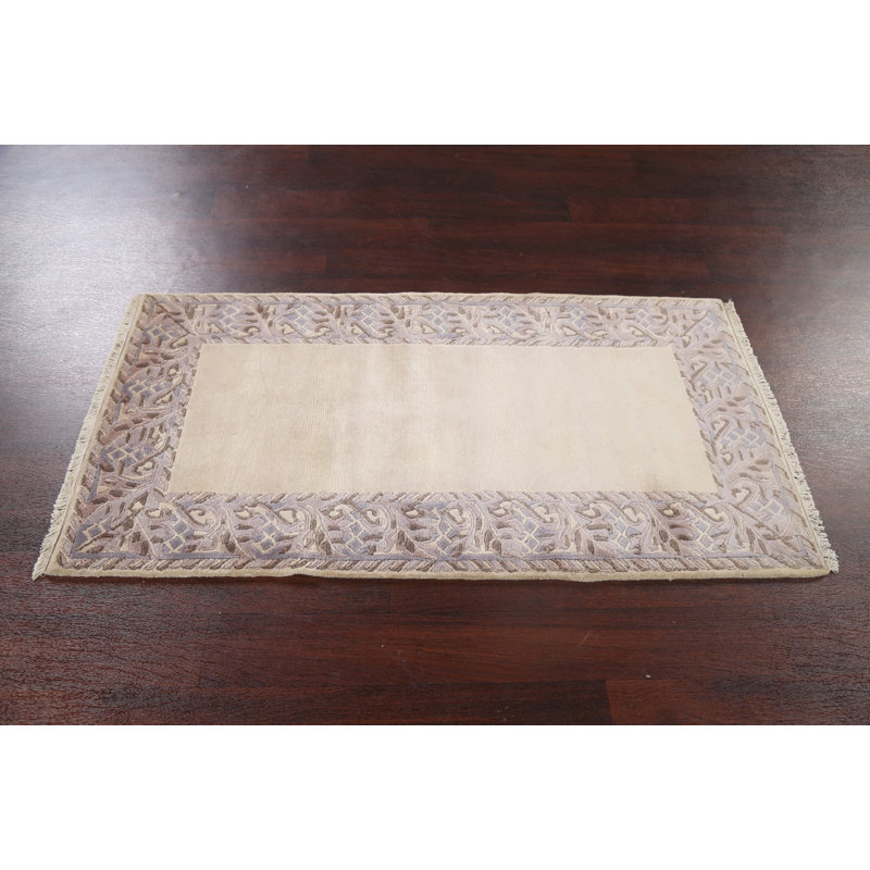 Tapis népalais à bordure en laine 3X5