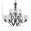 Lustre 9 lumières Zilo avec verre à bulles 4 po Zilo-87084034-87084036
