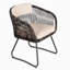 Ensemble repas pour 6 personnes en cèdre avec table rectangulaire, coussin inclus-132208215-132208211