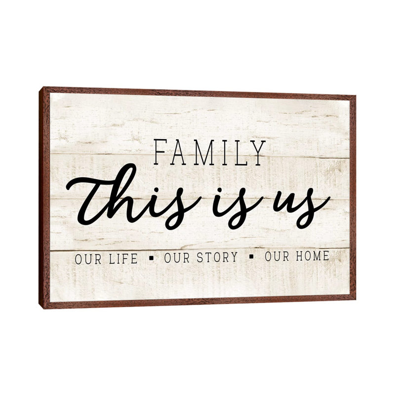 This Is Us - Print on Canvas, 101.6 cm H x 66.04 cm W, Classic Brown Wood Framed