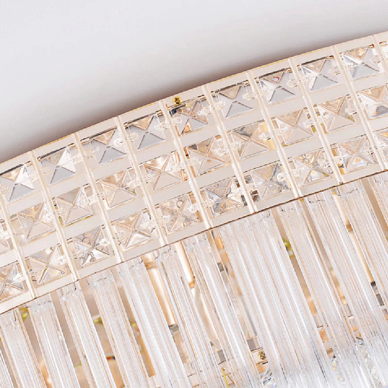 32 3-Layer Crystal Luxury LED Remote Control Ceiling Lamp