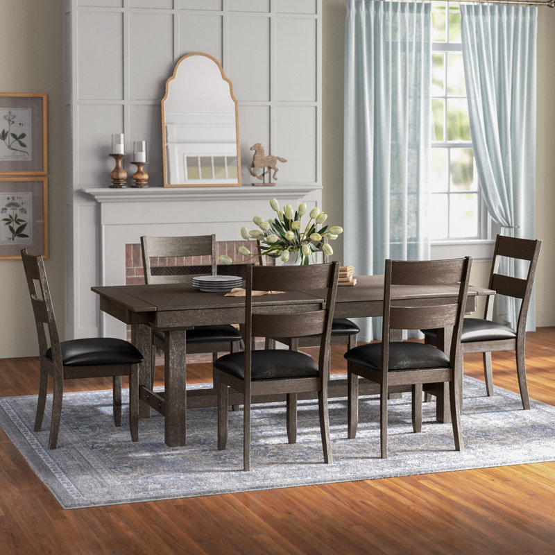 Schoenberg Solid Wood Solid Wood Top Four Leg Dining Set