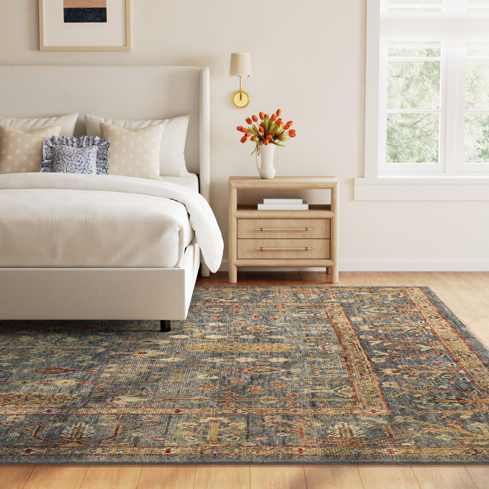 Brandonville Handmade Wool Rug, Rectangle 9'6" x 13'6"