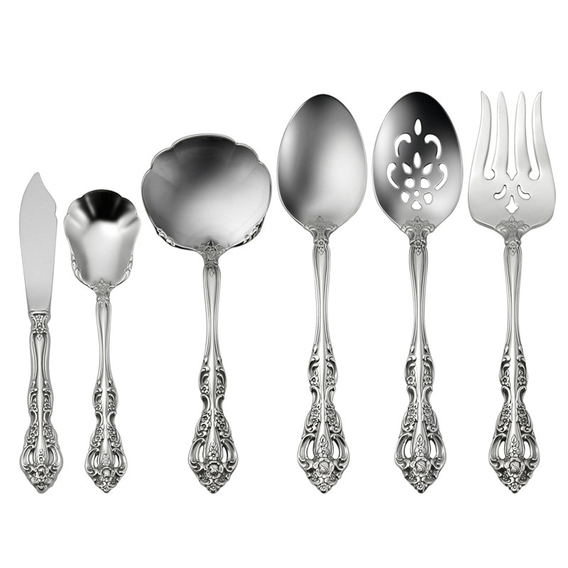 Michelangelo Ornate Stainless Steel 6-Piece Flatware Serving Set