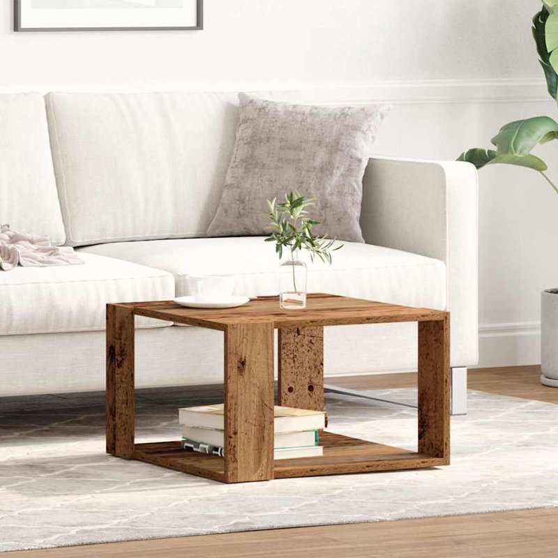 Aleydis Coffee Table Hallway Side Table Desk Accent End Table Engineered Wood, 51.5 x 51.5 x 30 cm (L x W x H), Brown