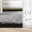 Tapis intérieur / extérieur en laine rayé tressé à la main noir / blanc-1828831487
