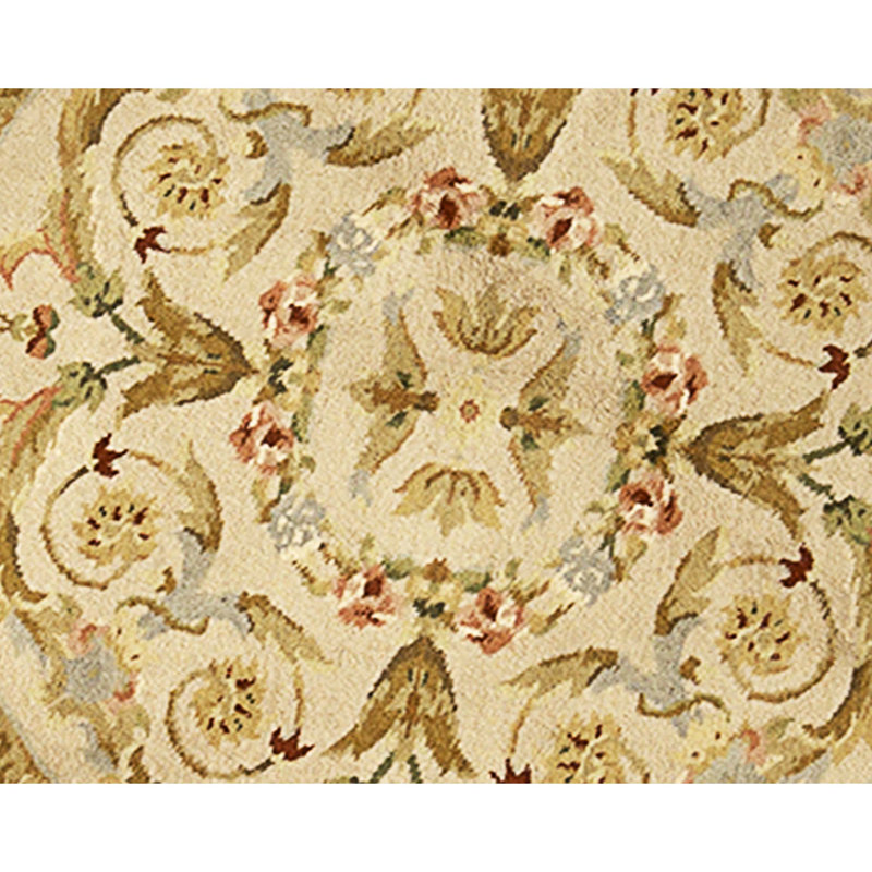Tapis crème et beige noué à la main de haute qualité