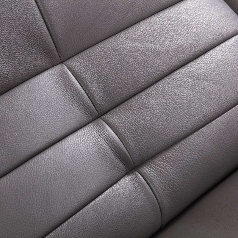 Balani Upholstered L-Shaped Sectional, Left Hand Facing, Gray Genuine Leather