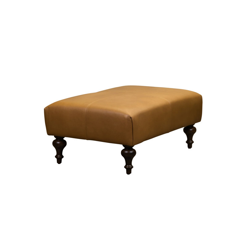 Marcoux  Ottoman in Morgan Flax, Morgan Caramel