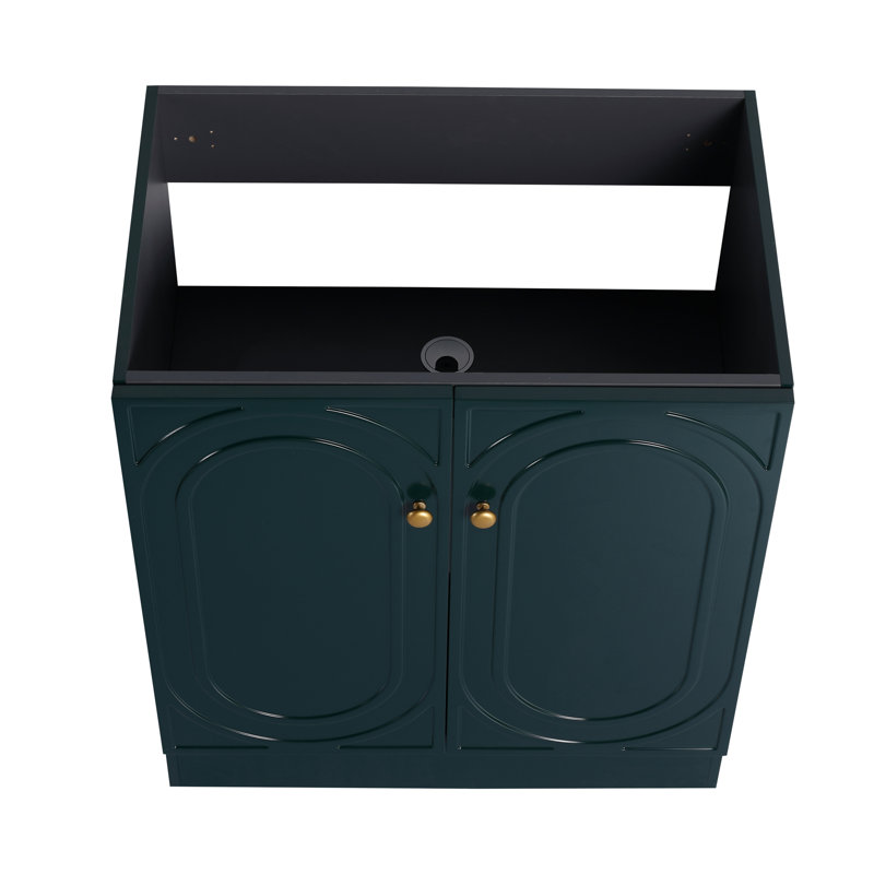 Armoire de rangement autoportante avec 2 portes à fermeture douce, H 33,39 po x l 29,15 po x P 19,52 po