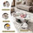 Hannie 51" Modern Luxury Marble Coffee Table with Metal Pedestal Base-1496545530-1496545528