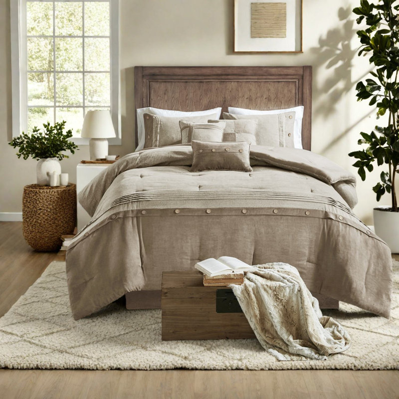 Ensembles de literie pour grand lit en faux suède de qualité supérieure, style chalet confortable pour la maison
