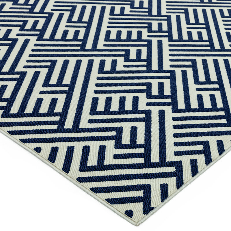 Alfresco Geometric Indoor / Outdoor Area Rug, Rectangle 120 x 170cm