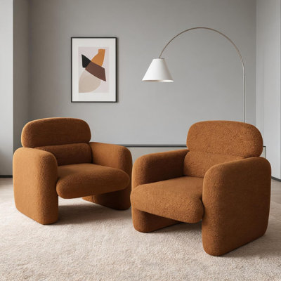 Fauteuil lounge moderne ergonomique avec structure en bois massif