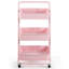 Chariot utilitaire de rangement roulant en métal à 3 niveaux-46773505