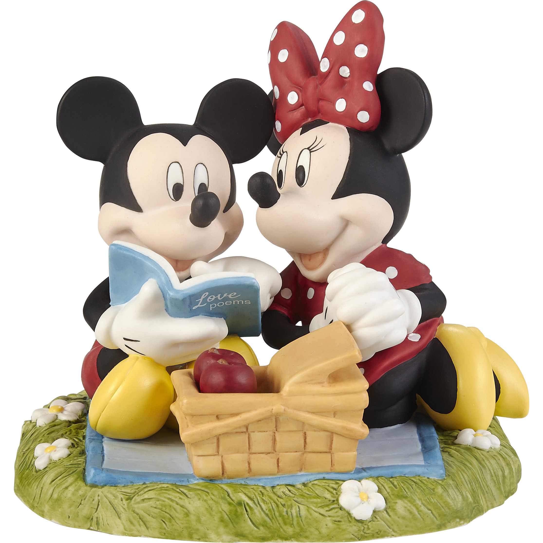 Precious Moments Disney Mickey Mouse and Minnie Mouse Life with You Is  Always a Picnic Bisque Porcelain Figurine