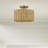 Weavington Antique Gold Leaf Medium Semi-flush