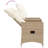 Vidaxl Reclining Garden Sofa Beige PE Rattan Two-Seater-116119958-116119962