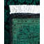Overdyed Hand-Knotted Wool Modern-Contemporary Green Runner 2' 7" x 8' 3"