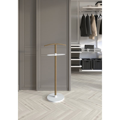 Norris Solid Wood Freestanding Valet Stand