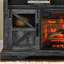 Meuble audio-vidéo 60 po - chêne rustique foncé Flamme multicolore réglable, s'adapte aux téléviseurs jusqu'à 70 pouces. 1500 W de chaleur, 5000 TTU / h. Télécommande. Assemblage facile. Double protection.
