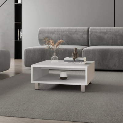 Table basse avec rangement ouvert, table de bout, table de bout