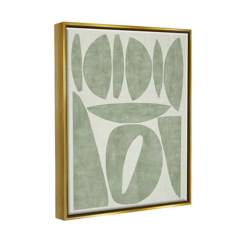 «Wrought Studio ™ Modern Green Shapes», encadrée par Flore Kouta, H 21 po x l 17 po x P 1,7 po